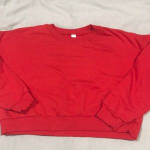 Red cropped sweater